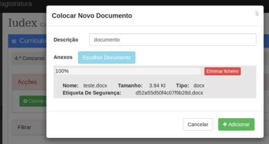 4. Pode sempre eliminar o ficheiro seleccionado e escolher novo documento.