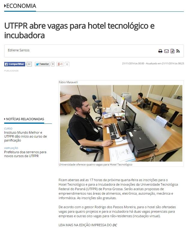 Universidade na Mídia Jornal Diário dos Campos Link para acesso: http://www.