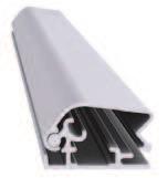 Cadre, en aluminium anodisé et angles en plastique, à fixer au mur ou à suspendre au plafond.