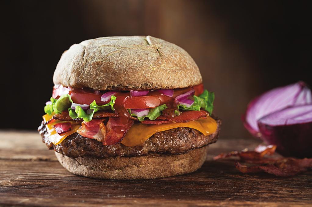 BURGERS DE PICANHA 180G BU U BEST ER 2017 RG k ev i n bac o n A Ori g em 25 OVO, cheddar, alface, tomate, pão tradicional e molho de mostarda e mel O primeiro hambúrguer gourmet do Lemax.