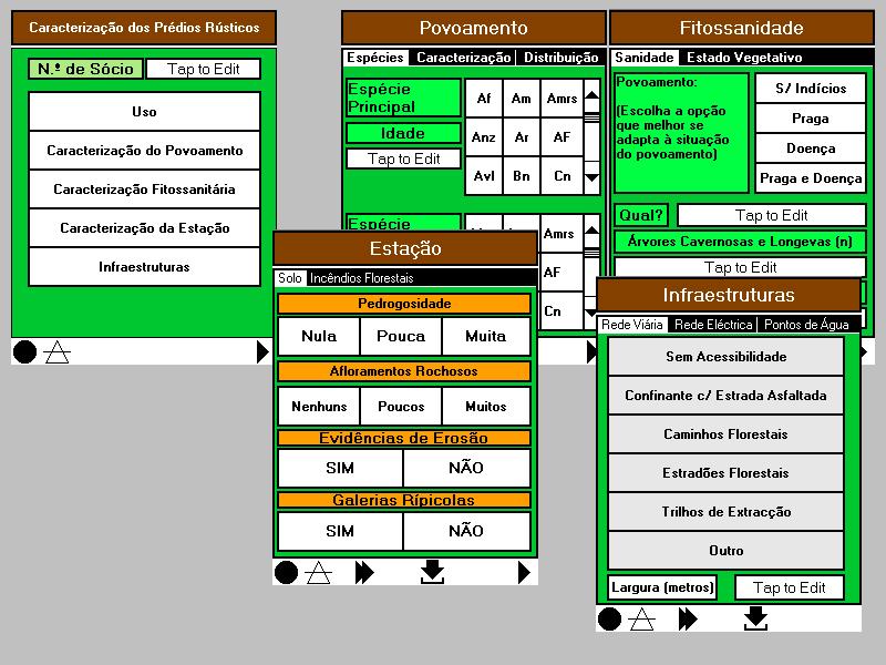 O submenu Prédio é onde é registada toda a informação alfanumérica relacionada com o prédio.