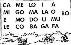 QUESTÃO 04 Forme palavras com as sílabas abaixo. 1. 2. 3. 4. 5. QUESTÃO 05 As palavras estão embaralhadas. Vamos organizar as frases: a) leite bebe Sara.