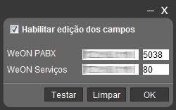 Agente - Agente WeON - 07 07 01 12- Configuração: Web Services / Asterisk Se ocorrer algum erro na