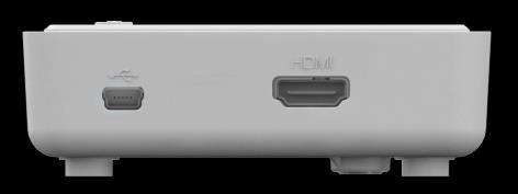 RECETOR ( Rx ) 1. Entrada de corrente mini-usb (5V/2A/10W) 2. Saída HDMI (tipo A) 3. Indicador de origem atual 4. Botão para seleção de origem 5.