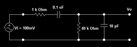 F corte = 39Hz. A resposta deste circuito em freqüência e fase é apresentada a seguir.
