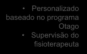 programa Otago Supervisão do fisioterapeuta 59 anos Deficiências graves ao