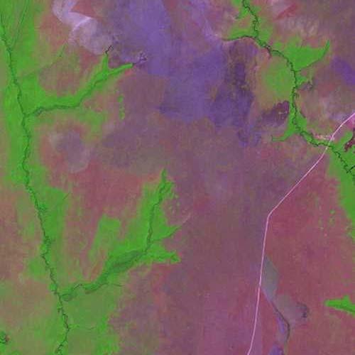 Figura 1 - Imagem do satélite Landsat registrando as queimadas na Área Indígena dos Parecis.