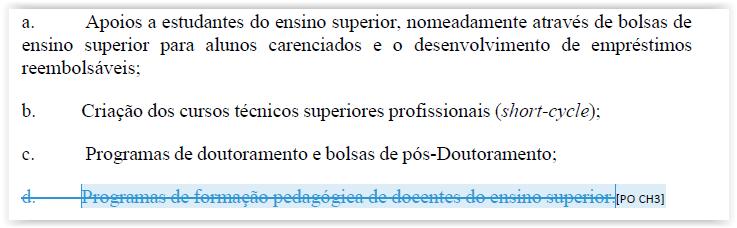 concentração dos apoios e de reforço da coerência estratégica Eixo