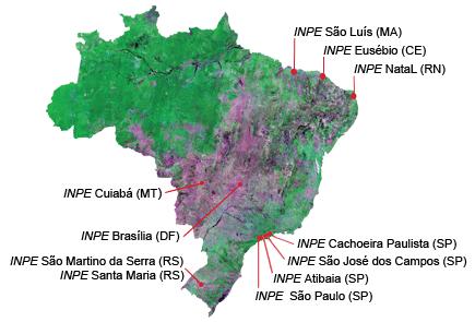 44 Figura 5: Unidades do INPE no Território Nacional Fonte: INPE, 2010 O INPE está implantando o Centro Regional da Amazônia - CRA, em Belém PA, e transferindo algumas atividades para os Centros