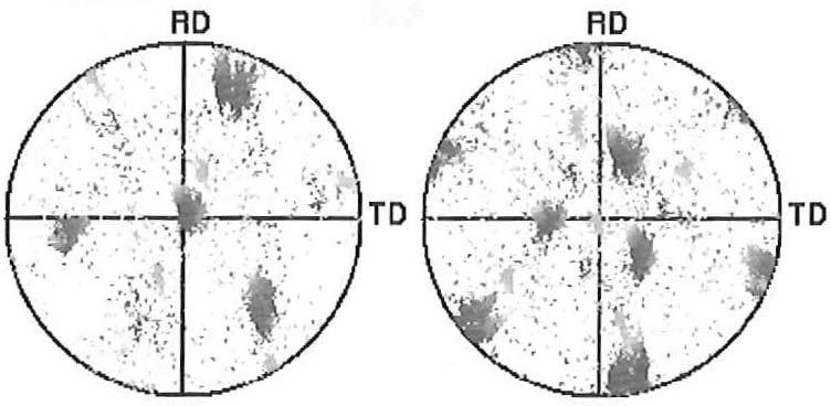 Figura 6: Micrografia de MEV de uma banda de cisalhamento onde surgiram novos grãos durante a recristalização parcial 10101 111 RO 100 RO