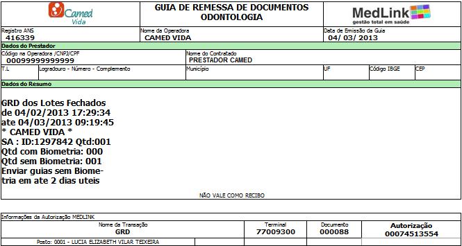 Neste caso faça o fechamento de lote como mostrado no item 6.1 e depois faça a GRD.