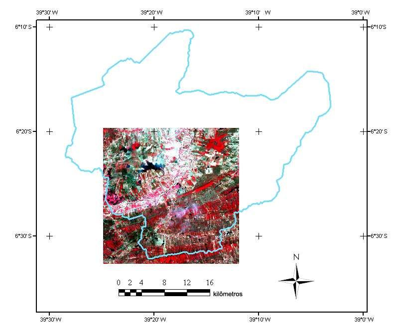 45 Fgura 12 Muncípo de Iguatu e área de estudo representada pela magem do satélte LANDSAT-5 de 20/08/08. 3.