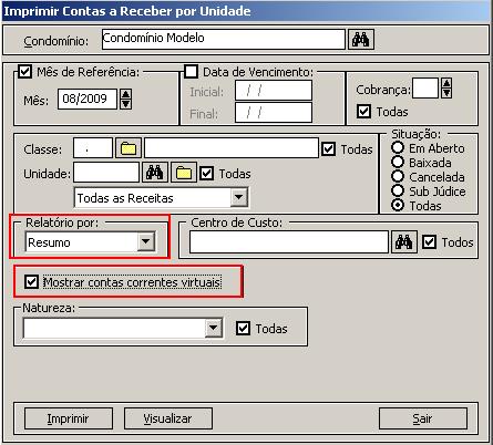 2- Informe os filtros desejados.