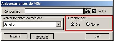 1. Para emitir o relatório, acesse o menu: Relatórios/ Cadastros/ Pessoas/Proprietários/Locatários/ Aniversariantes do mês. 2.