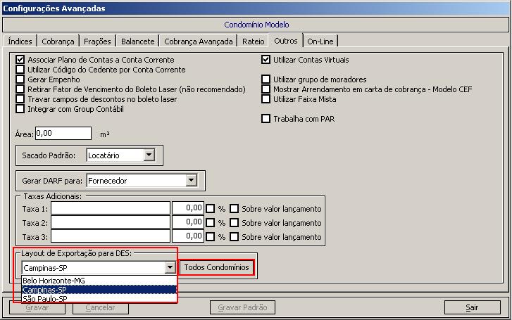 3- Para configurar este layout em todos os condomínios, clique em Todos os Condomínios.