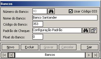 4- Grave a alteração 5- Acesse o menu: Cadastros/ Contas Correntes 6-