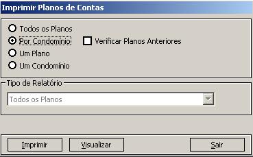 Visualizar 6- Observe que o sistema informará os planos de contas relacionados aos condomínios.