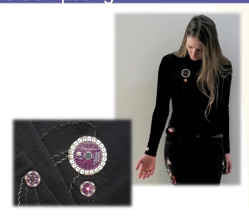 Wearable Computing Lipypad Arduino LilyPad is a wearable e-textile technology developed by Leah