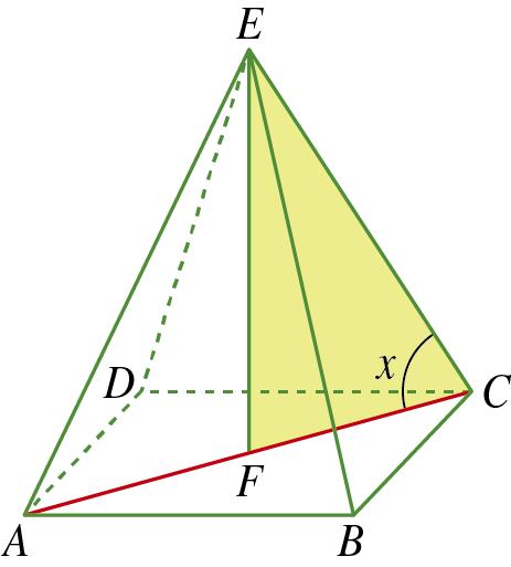 dsiga a amplitd, m radiaos, do âglo ECA π 0,. 1.1. Mostra q o volm da pirâmid é dado, m fção d, por: 16ta ( V =, π 0, 1.