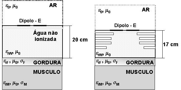 CAPÍTULO 5 - APLICAÇÃO DO TLM A PROBLEMAS EM BIOELETROMAGNETISMO 16 áras modfcações à confguração do modelo da fgura 5.