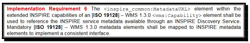 INSPIRE - WMS GetCapabilities (metadados) http://servername:8080/geoserver/caop/wms?service=wms&version=1.3.