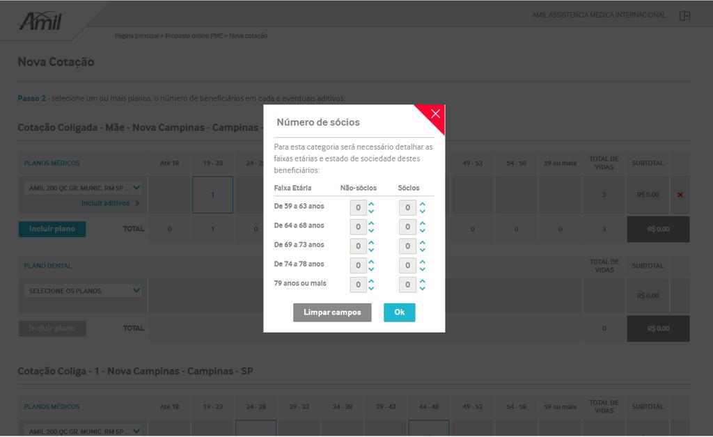 Nova Cotação Novidade! Agora você também pode fazer cotação de beneficiários acima de 59 anos diretamente no Proposta Online.