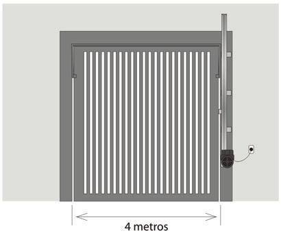 A Levante Digital é instalada verticalmente na coluna lateral do portão, sendo fornecido somente com o automatizador do lado direito.
