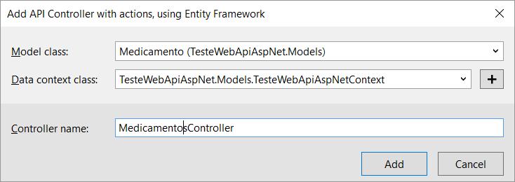 Controller with actions, using Entity Framework Selecionar a