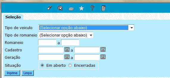 Colocar o numero do romaneio, clicar em imprime e anexar juntamente com o Boletim de Separação.