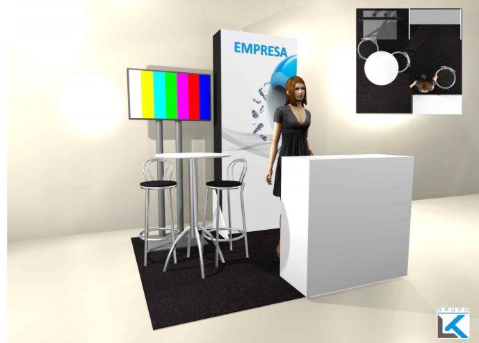 Exposição Espaço para exposição de Box/Lounge - 2x2 (custo de confecção e montagem por