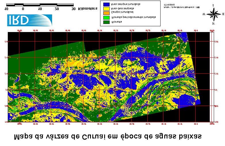 2.3. Visita de campo para interpretação das imagens satélite O objetivo do trabalho de campo nessa campanha era de validar o mapa das zonas de enchente obtidas por classificação de imagens de