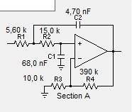 Filtro Passa Baixa: Circuito Sallen-Key tipo Butterworth de 2ª ordem, com frequência de corte de 1 khz e 