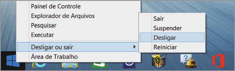 Pressione a combinação das teclas + para aumentar o brilho da tela. 1 2 Abra Botões. Touchpad/mouse: Arraste o ponteiro do mouse até o canto superior ou inferior direito da tela.