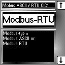 7 Funções e ajustes MODBUS ASCII/RTU Para selecionar o tipo de Modbus, faça o seguinte: 1. > Configuração > Avançar > > Avançar > Interface comunic.