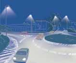 estacionamentos, Ótica LED 5098 - Urbana Tipo viela (5098): distribuição fotométrica concebida para iluminação de ruas estreitas, vias pedonais,