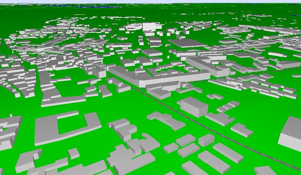 Figura 4-4 Vista tridimensional sobre a zona urbana de Samora Correia 4.