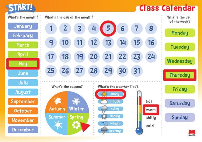 cards Class calendar