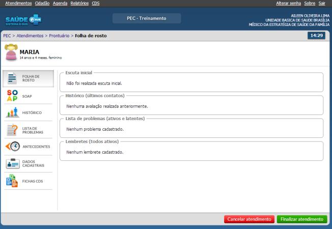 Prontuário Eletrônico do Cidadão Organiza o registro completo dos atendimentos, transmite as