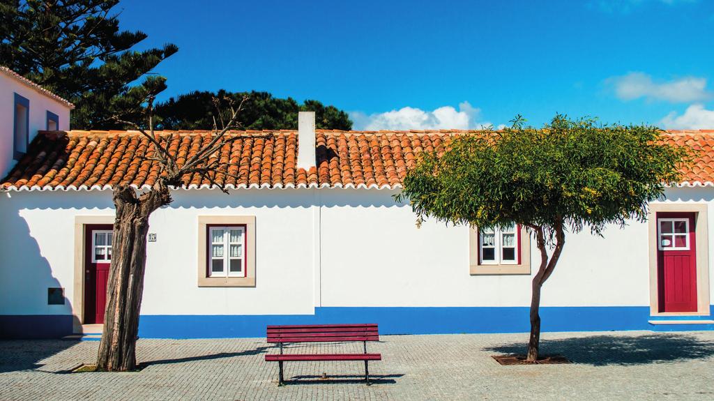 ARQU ITE C T UR A PO PULAR SUL CASA ALENTEJANA Sendo o clima da região bastante quente, as casas são caiadas de branco para protecção dos raios solares.