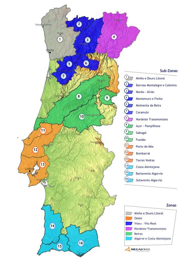 Definição de Subzonas Índice de Eolicidade