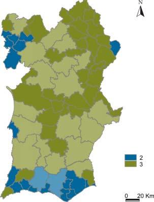 133 Quadro 18 Resultados da Análise de Clusters (1), considerando as variáveis taxa de crescimento natural (TCN) e taxa de crescimento migratório (TCM), opção 2 clusters Cluster 1 Cluster 2 art7_fg21