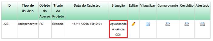 Caso seja necessário apresentar informações ou documentos complementares para obtenção da anuência necessária, conforme manifestação do órgão competente, veja a Complementação de cadastro.