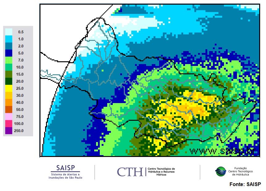 Dados Pluviométricos das Bacias PCJ CHUVA ACUMULADA EM 24