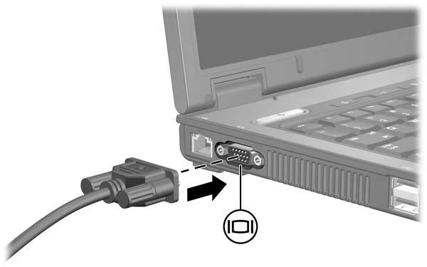 Hardware multimídia Utilização dos recursos de vídeo O computador inclui os seguintes recursos de vídeo: Porta de monitor externo que conecta televisão, monitor ou projetor Conector de saída de