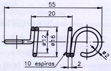 Analise a mola representada e assinale com um X a alternativa que a identifica: a) ( ) mola espiral; b) ( ) mola cônica de seção