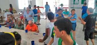 Conselho Central de Cuiabá Jovens da Conferência de Criança e Adolescentes Santa Luísa de Marilac promoveram café da tarde com os idosos da casa do Peregrino em