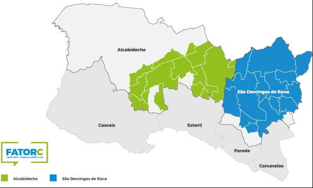 TERRITÓRIOS DE INTERVENÇÃO Alcabideche: Abuxarda, Adroana, Alcabideche, Alcoitão, Alvide, Amoreira, Atibá, Atrozela, Bairro da Cruz Vermelha, Bicesse, Cabreiro, Carrascal de Alvide e Manique.