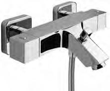 ducha - Quadra cromado / chrome 139 11 021 TRM BRUMA AirEcoDrop Sistema de duche termostático 200 x 200 mm em ABS,chuveiro de mão,bicha e rampa de duche - Quadra Thermostatic shower system for wall