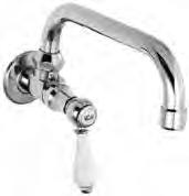 cromado / chrome 116 05 411 Misturadora de lava loiça à parede, bica superior giratória Wall sink mixer, swivel spout Mélangeur