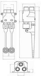 237 CZ Misturadora temporizada, de pedal, aplicação à parede Foot operated self closing mixer, wall mounted Mitigeur